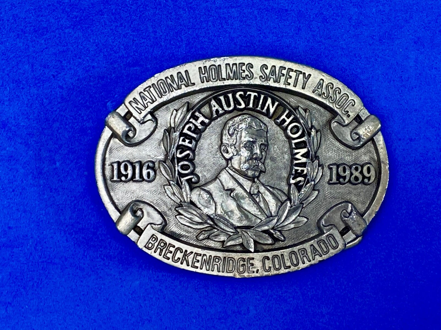 Vintage 1989 National Homes Safety Assoc Breckenridge Co Belt Buckle By Fox