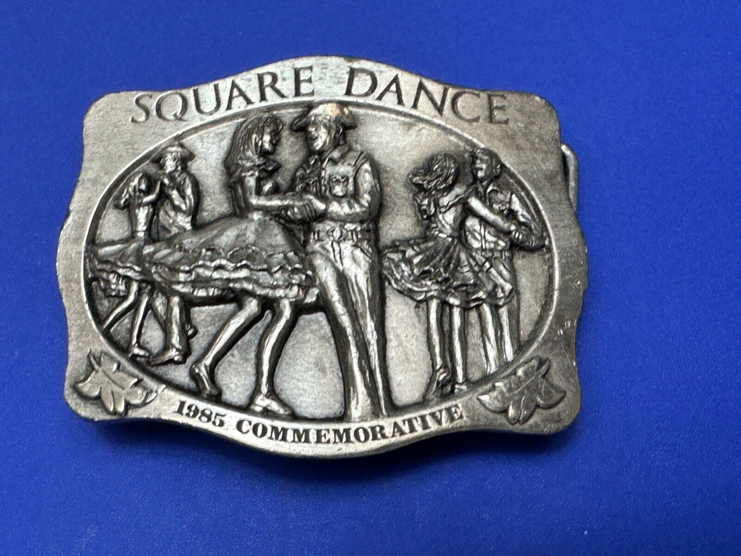 Vintage 1985 Square Dancing Commemorative belt buckle by Arroyo Grande