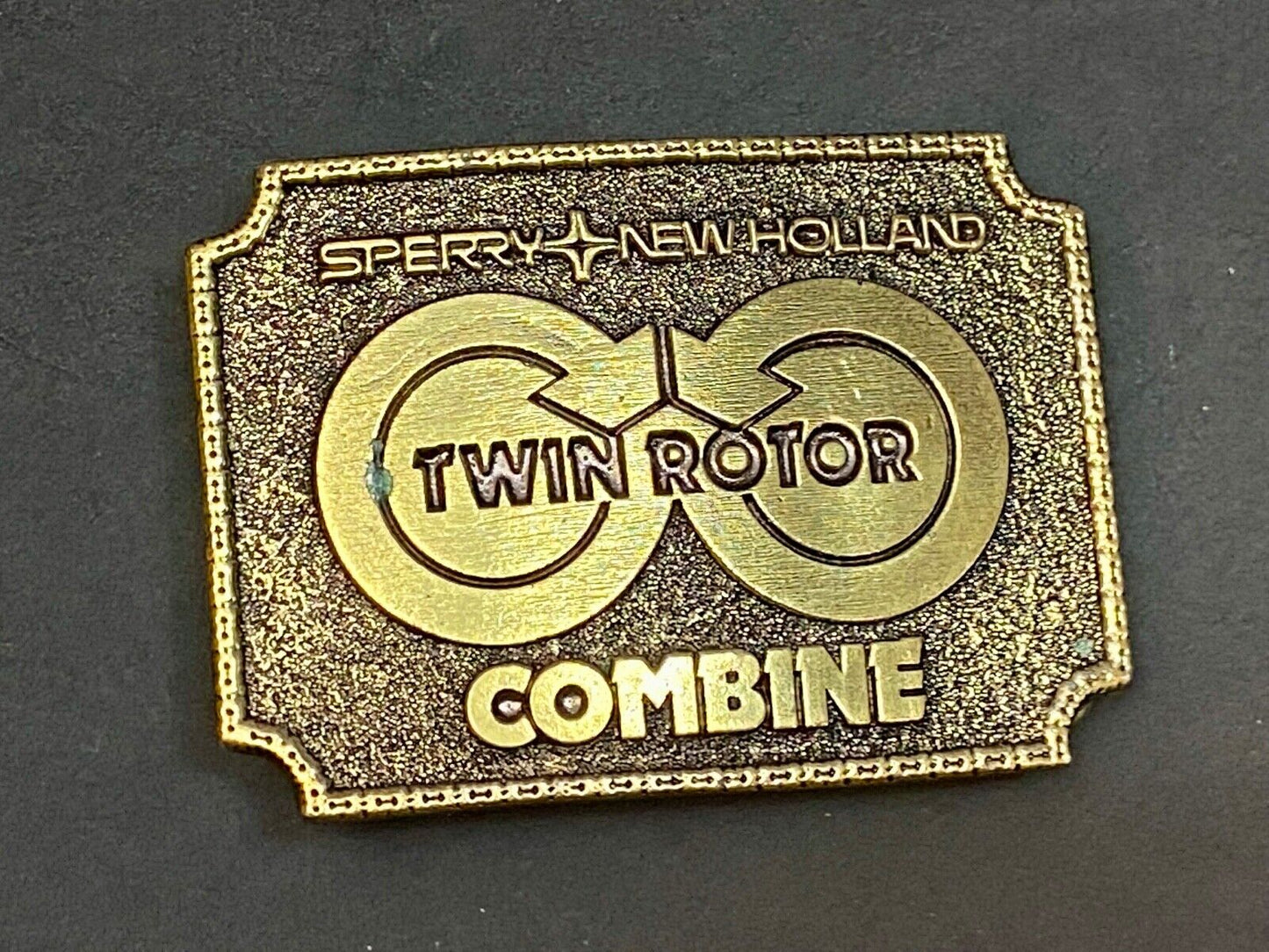 Vintage 1978 **Sperry New Holland Twin Rotor Combine** Belt Buckle