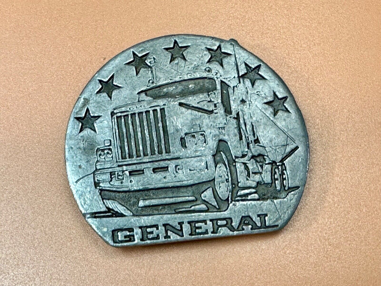 The General Semi Big Rig Truckers Drivers vintage Buck-L-Up 1976 belt buckle