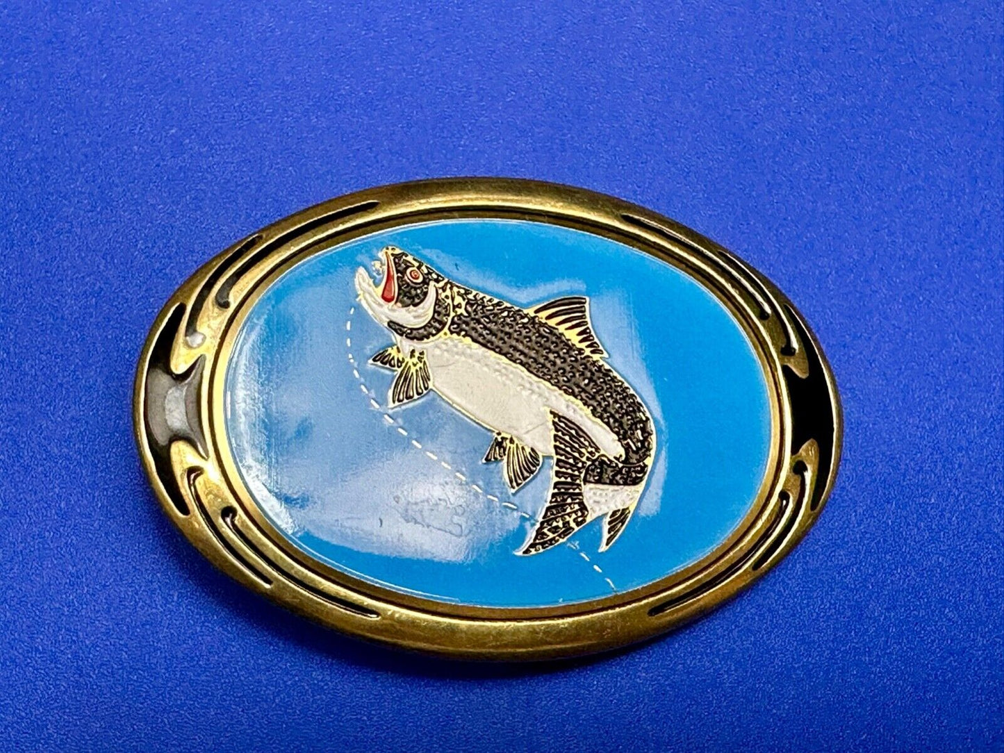 Beautiful Fly fishing - Solid brass 1988 F 09 belt buckle Fishermans gift!