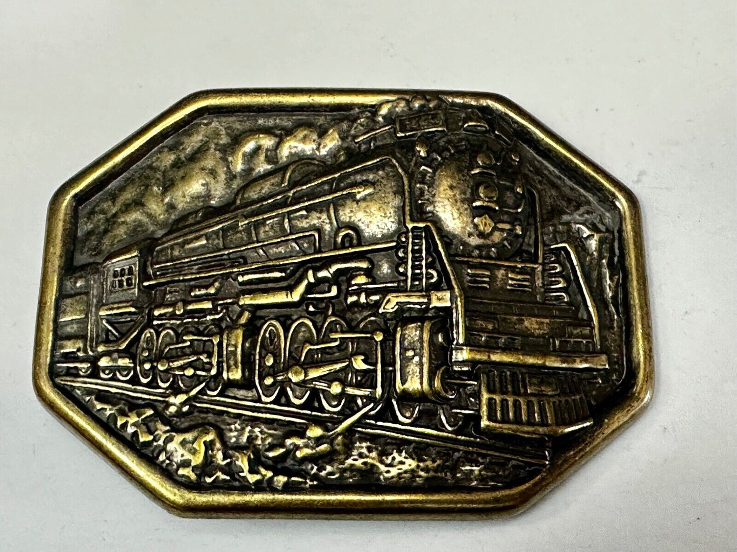 Avon Steam Locomotive Belt Buckle Vintage Collectors RR Railroad Trains Car