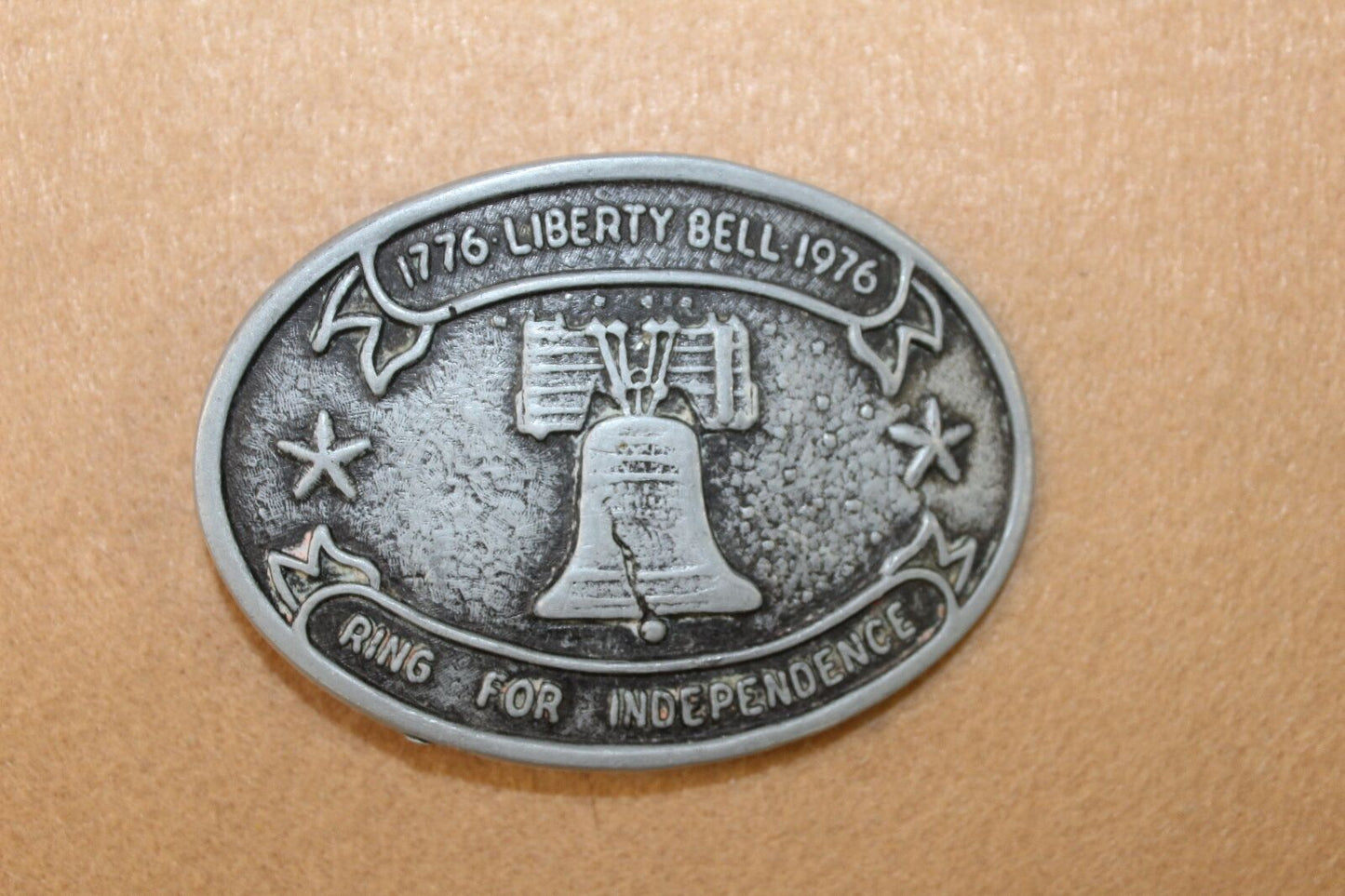 VINTAGE 1976 **LIBERTY BELL RING FOR INDEPENDENCE** BELT BUCKLE