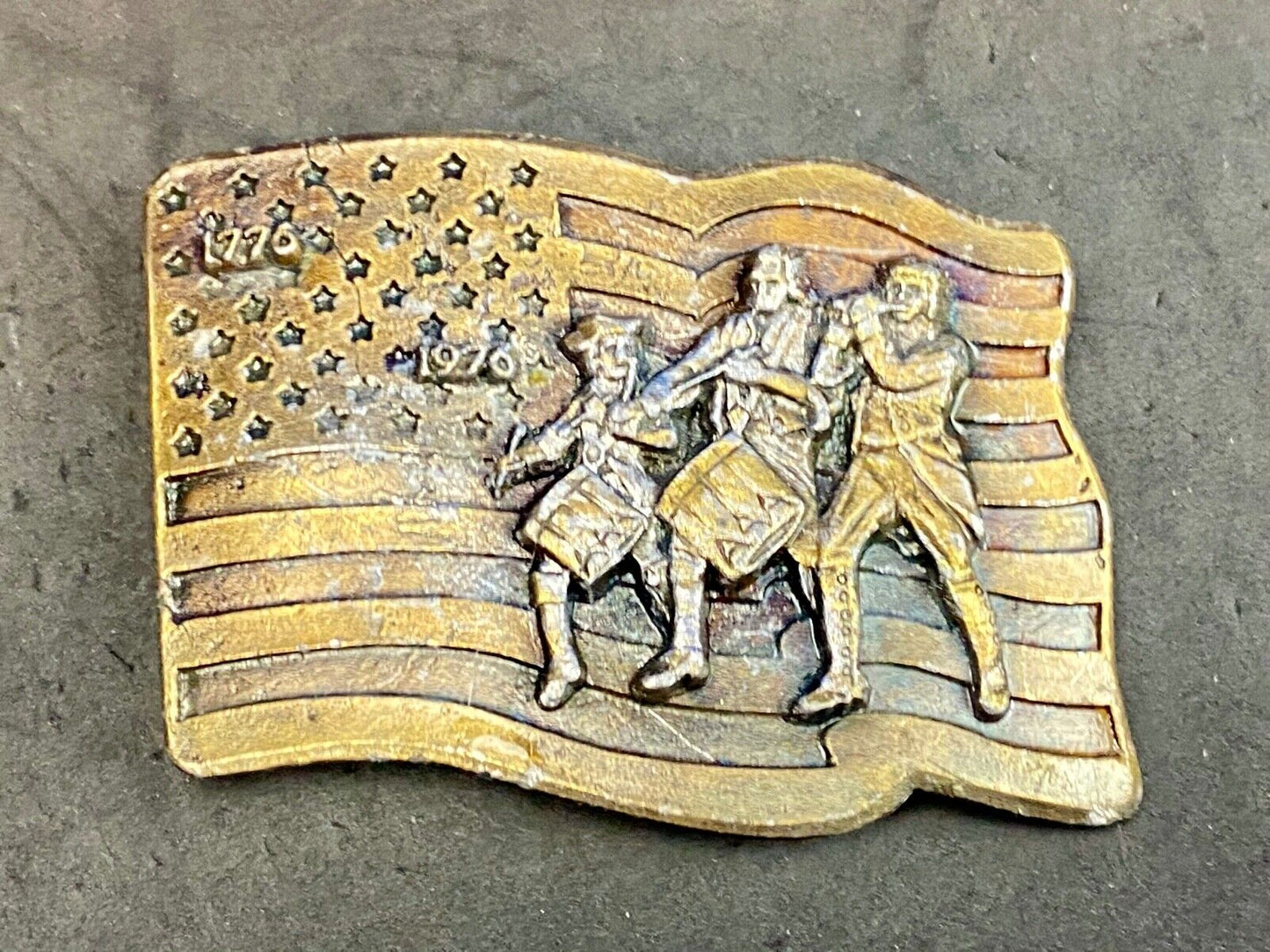 1976 - USA America 200th Anniversary Fife & Drum Corps Artisan Belt Buckle