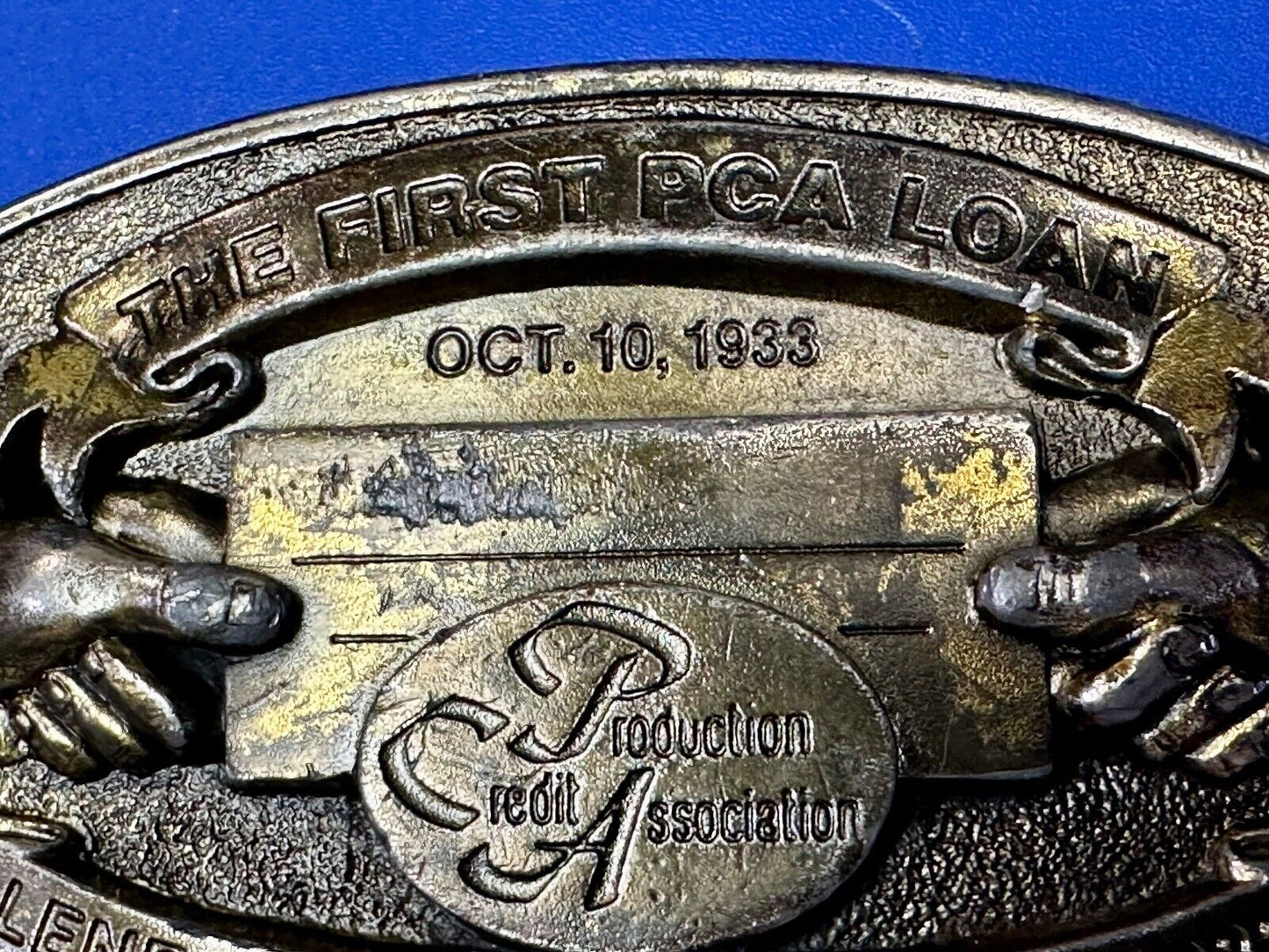 The First PCA loan Production Credit - Vintage The Great American Belt Buckle Co
