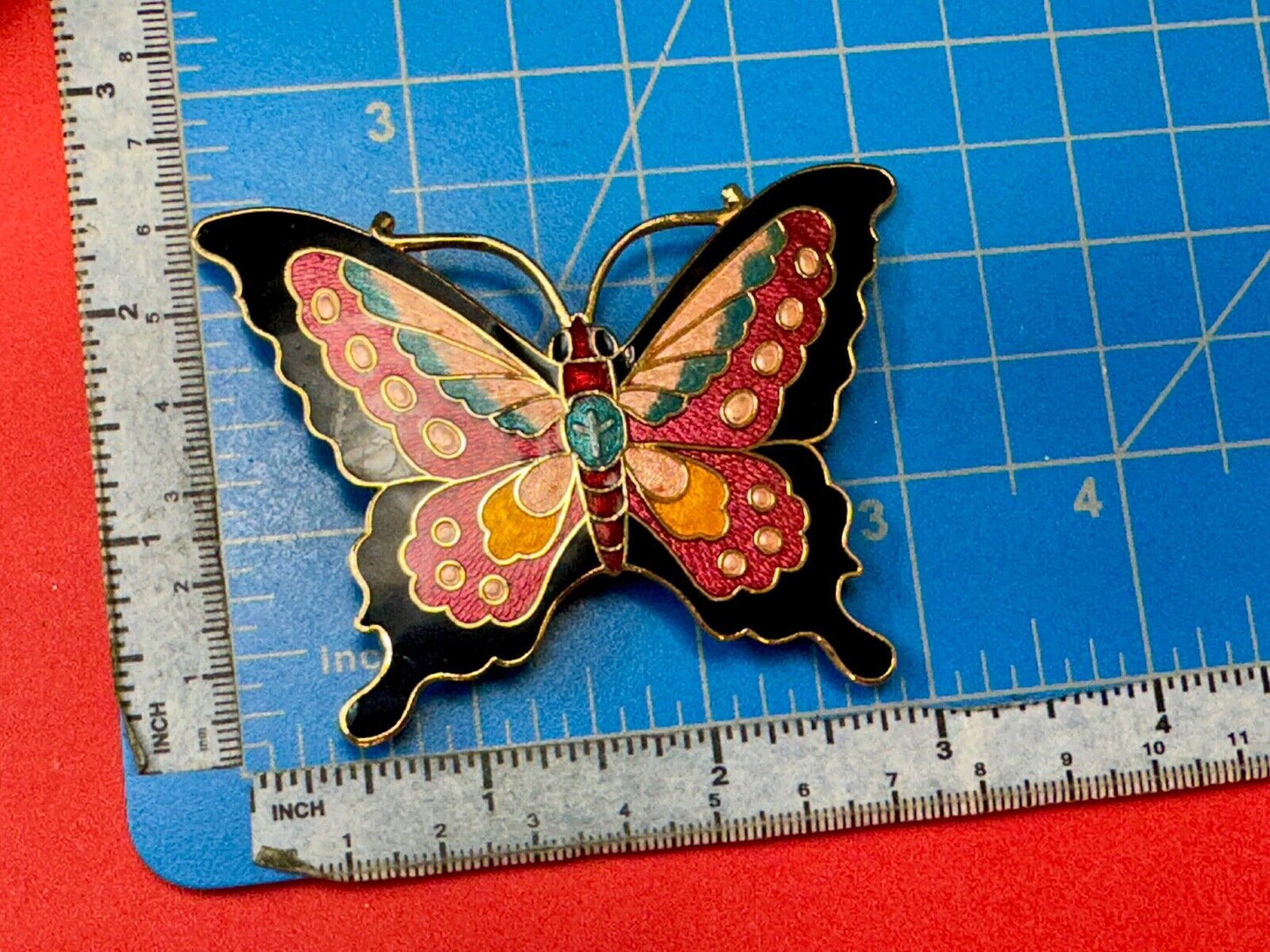 Beautiful India Inspired colorful butterfly shaped belt slide scarf clip