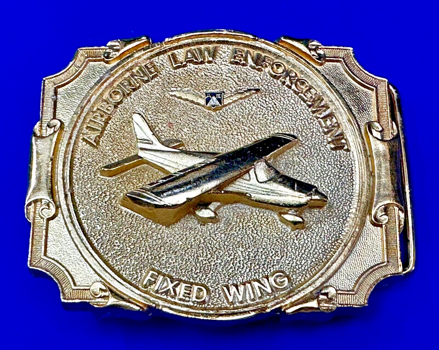 Airborne Law Enforcement Plane Police Pilot Fixed Wing Lg Belt Buckle #20 ALE