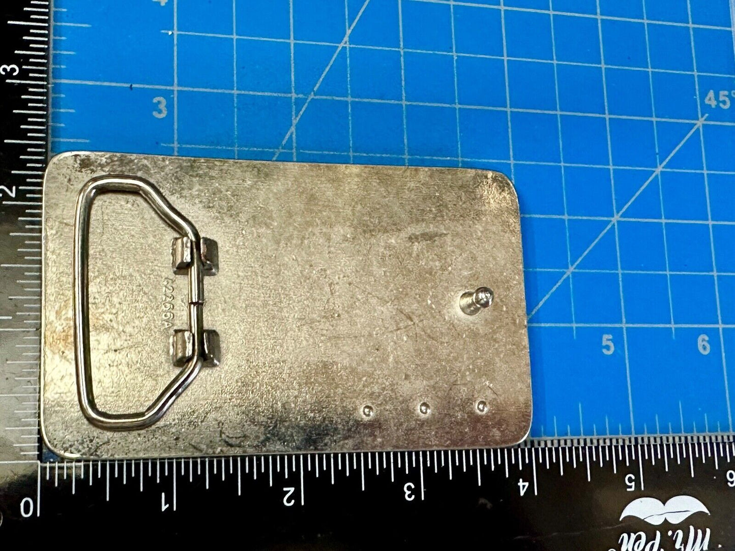 Unknown to me! Faux Metal shards - space for 3 Rhinestone's Vintage Belt Buckle