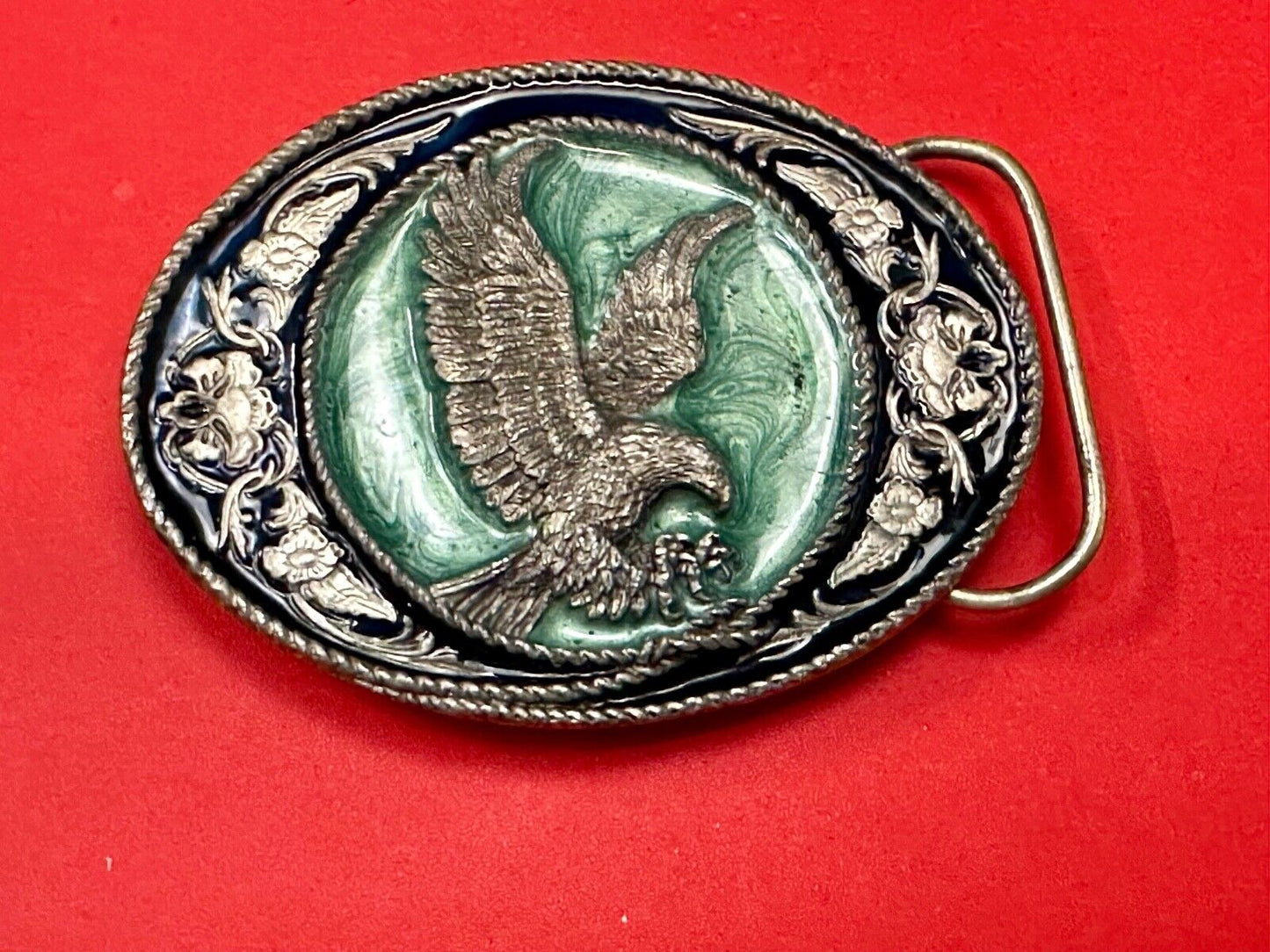 THE EAGLE - Attacking Hunting Diving Siskiyou Vintage Belt Buckle 1991 G-5
