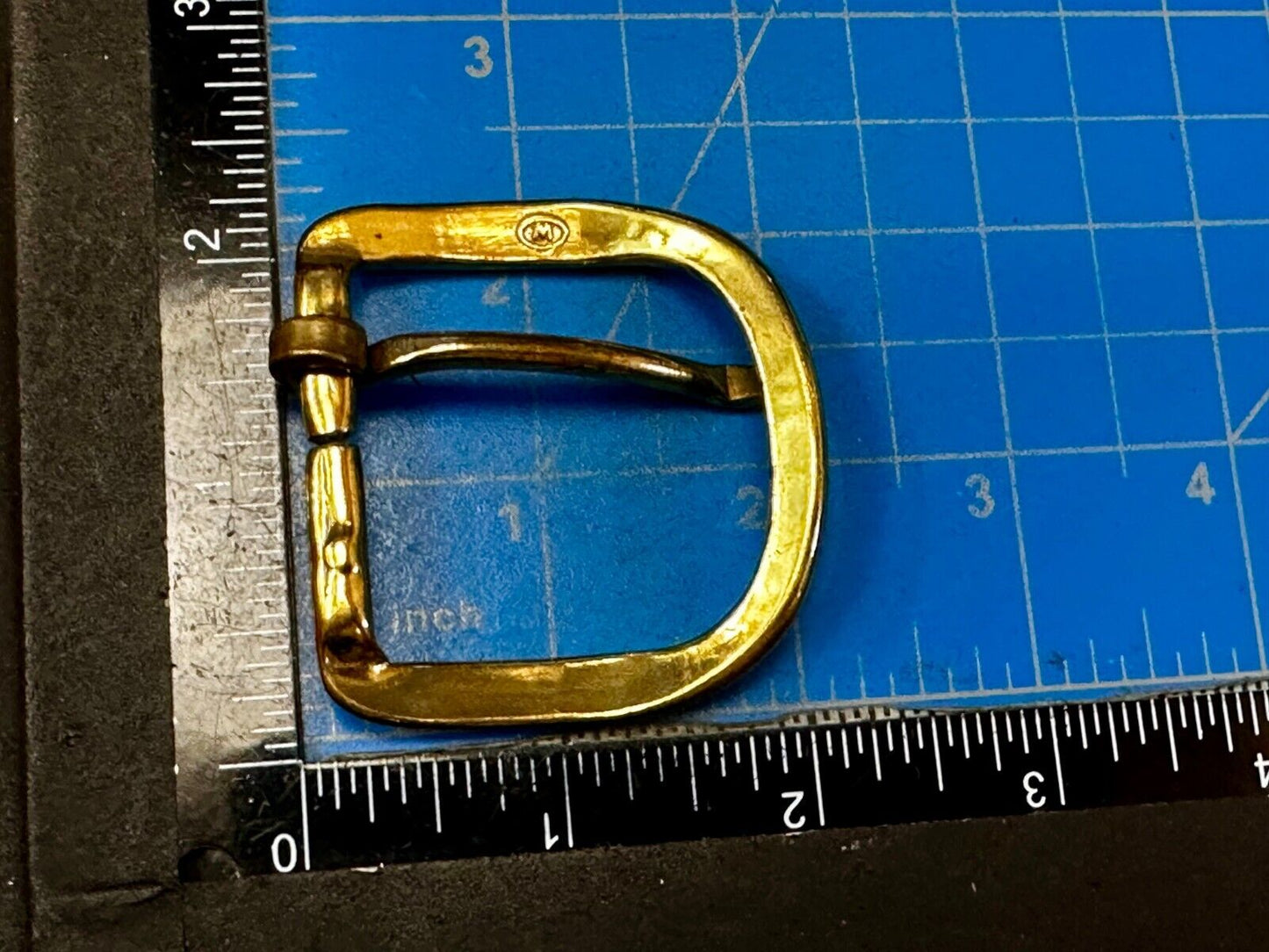 Vintage Brass Tone Replacement Belt Buckle Marked W