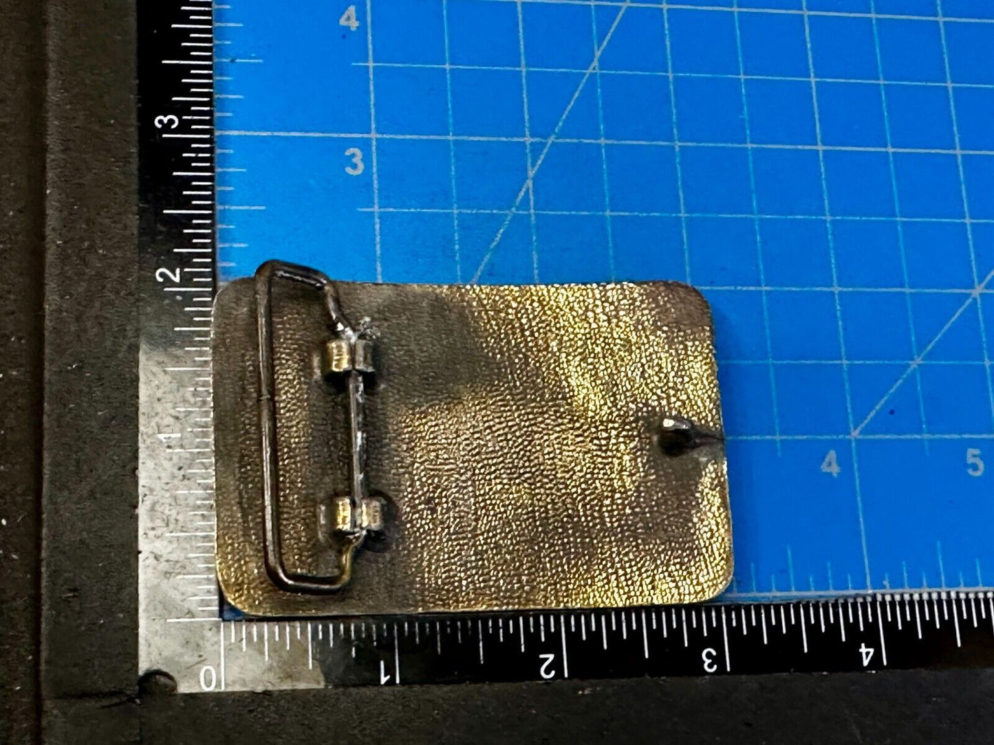 TOUGHSKINS JEANS Company Advertisement Brass Tone Vintage Belt Buckle