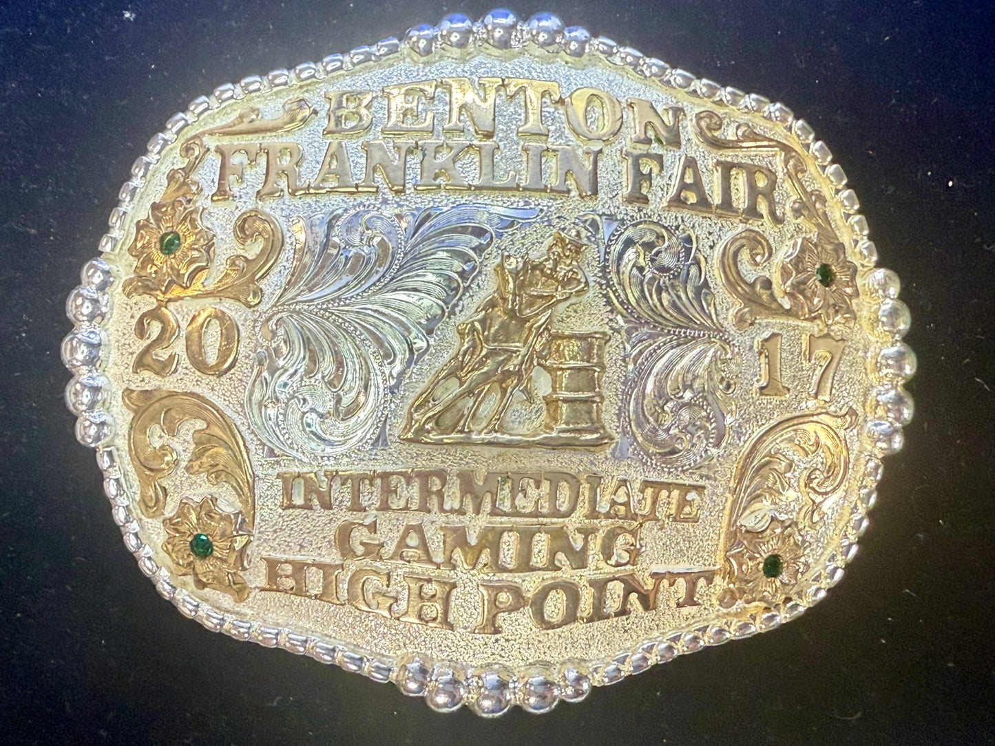 Benton Franklin Fair 2017 Gaming High Point Trophy Belt Buckle by Corriente