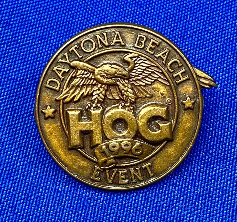 1996 Harley Davidson Owners Group Hog Daytona Beach Rally Event Vest Pin
