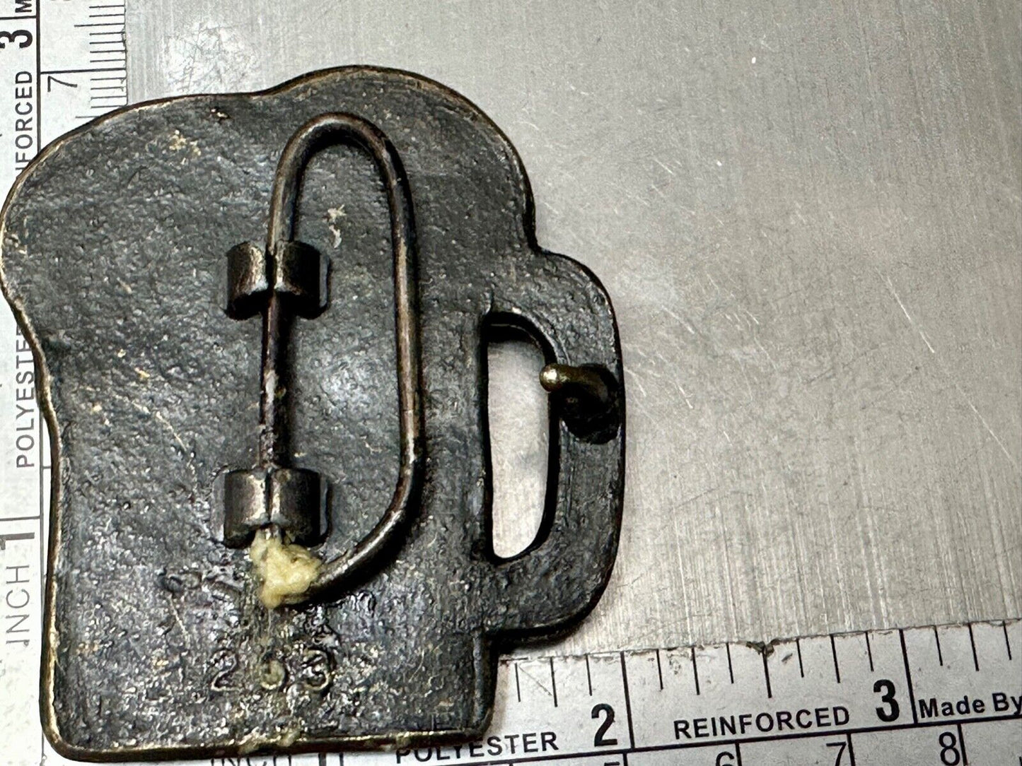 BEER mug - Suds flowing over Vintage cutout shaped belt buckle