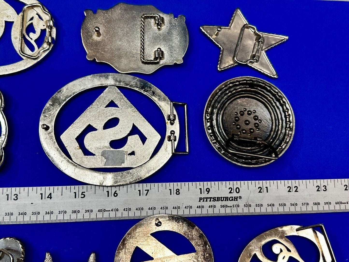 22 Bulk Lot Junk Drawer Grab Bag of REPAIR Belt Buckle - Missing Rhinestone's