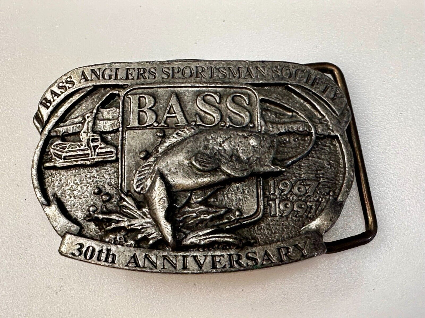 Bass Anglers Sportsman Society 30th Anniversary Club Belt Buckle