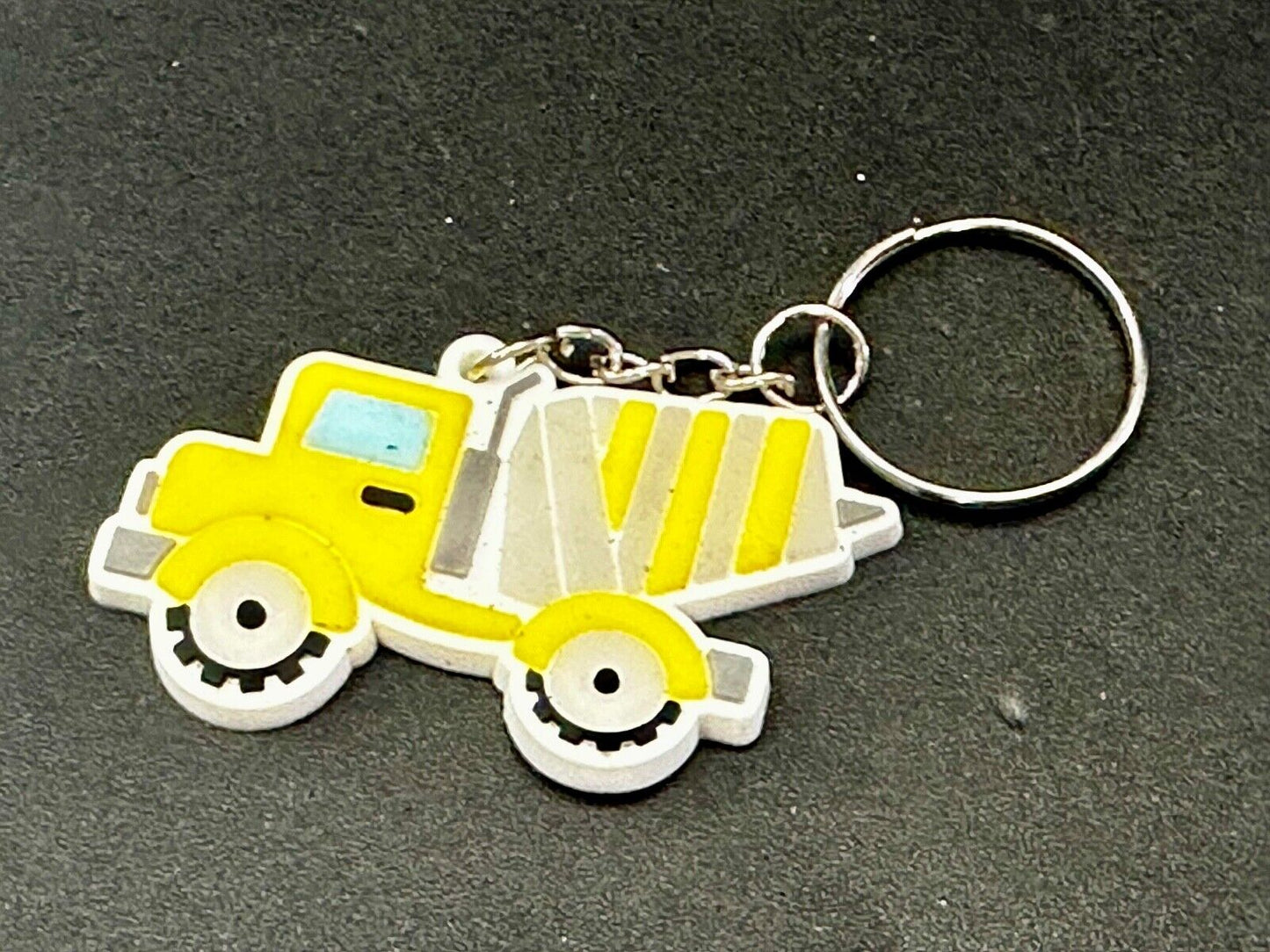 Toy Cement Truck cutout Keychain - Key Ring Chain