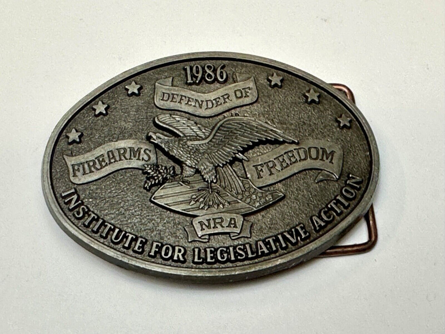 1986 NRA Institute for Legislative Action 2nd amendment Firearms belt buckle
