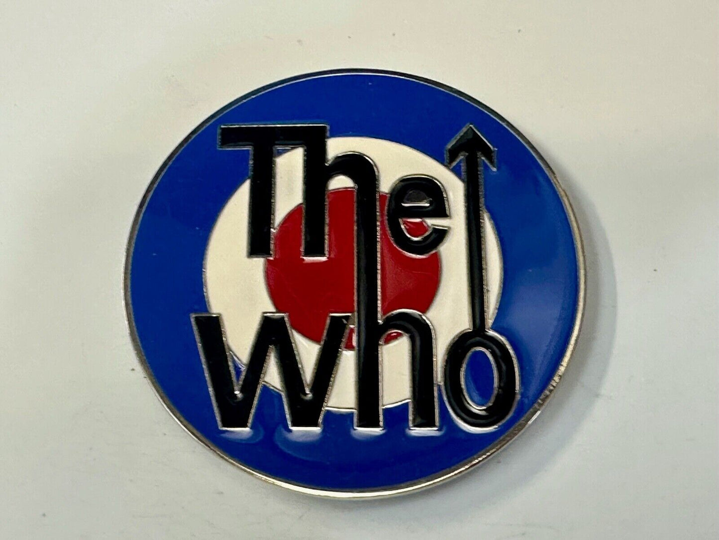The Who Iconic Band Belt Buckle 2005 Bravado Merchandising Logo Oval Painted