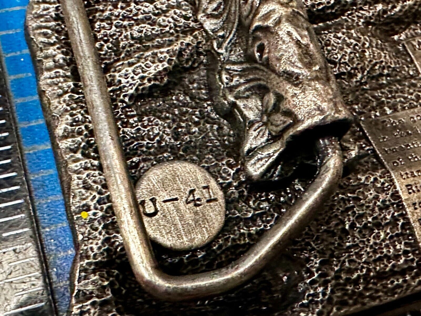 Train Steam Engine Over Bridge RailRoad RR Vintage 1980's Bergamot Belt Buckle