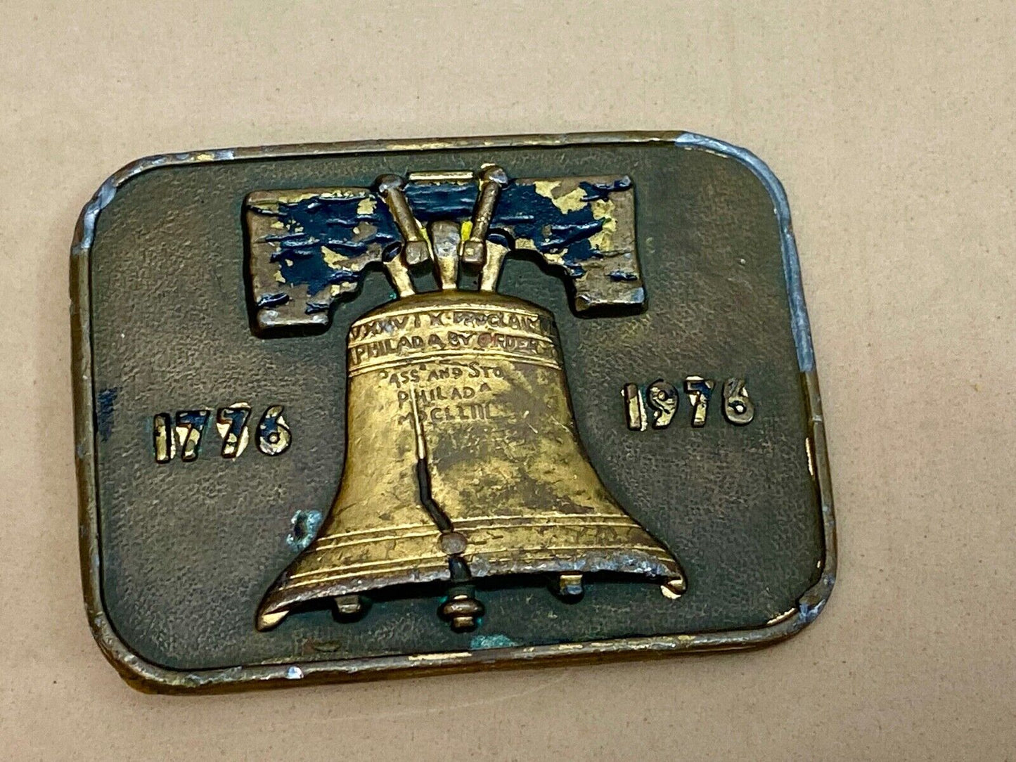 Bicentennial Liberty Bell USA America Patriotic Belt Buckle 1776 - 1976 By Ubc