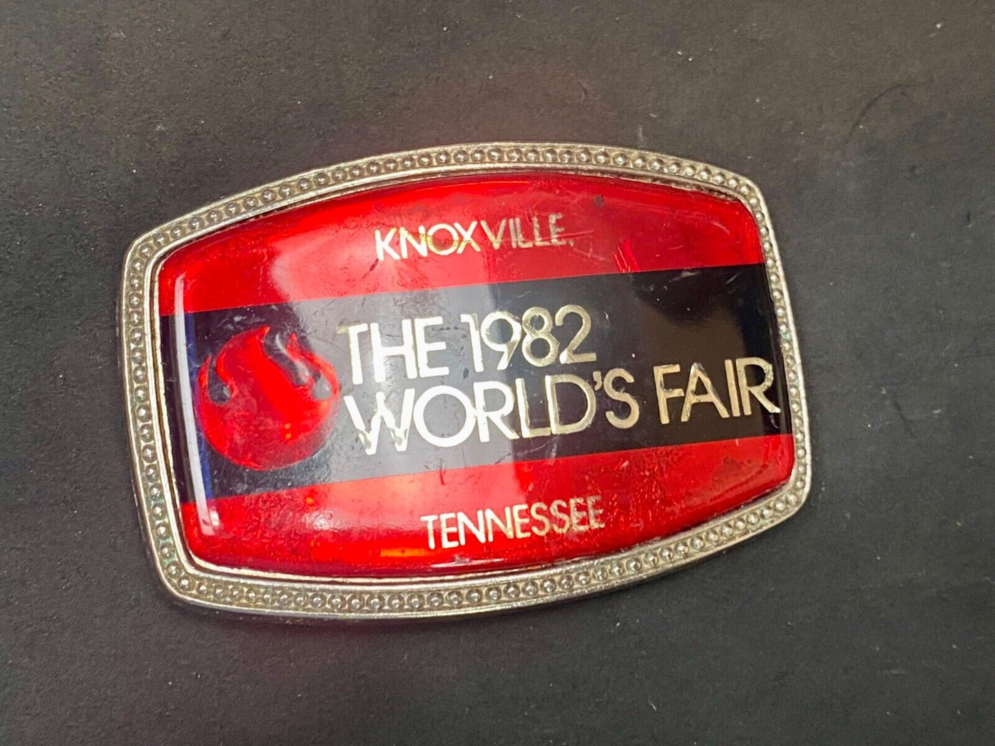 The 1982 Worlds Fair. - Knoxville Tn Tennessee Belt Buckle Sunsphere