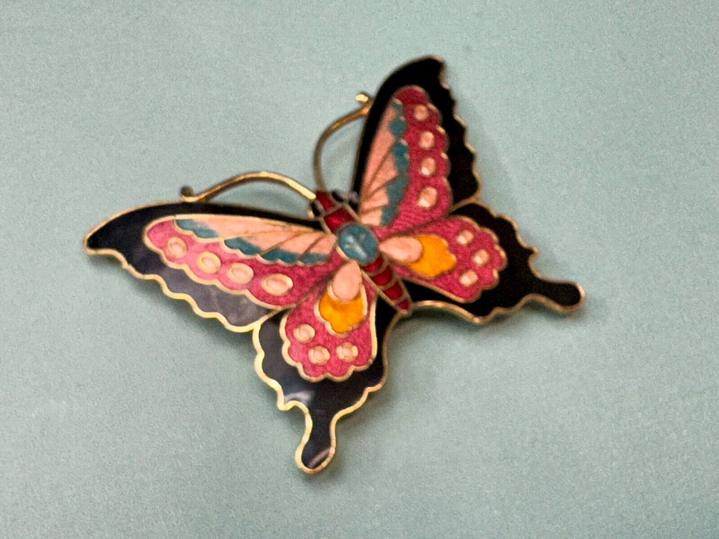 Beautiful India Inspired colorful butterfly shaped belt slide scarf clip