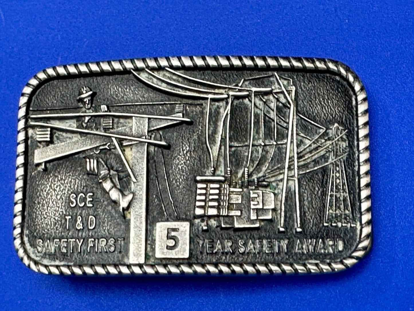 Belt Buckle SCD Pole Climber Safety award Belt Buckle