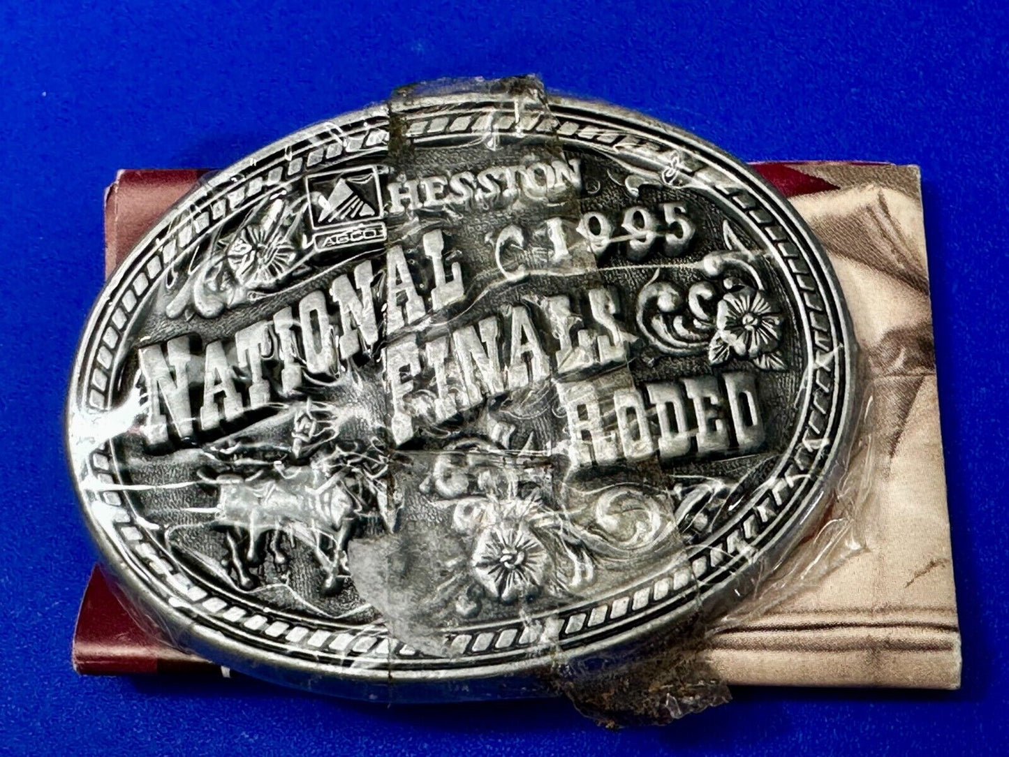 1995 Hesston National Finals Rodeo NFR Cowboys Youth Size NOS Belt Buckle