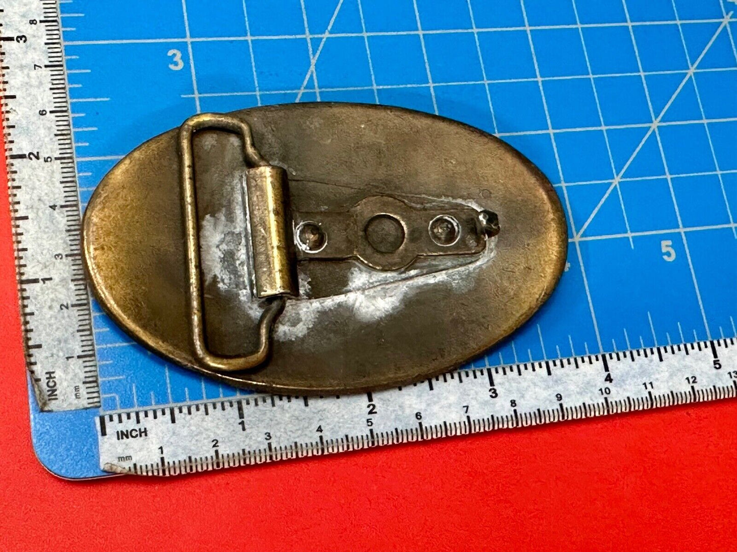 VINTAGE 1970s **COCA-COLA 5 CENTS AT FOUNTAINS** SODA POP BELT BUCKLE