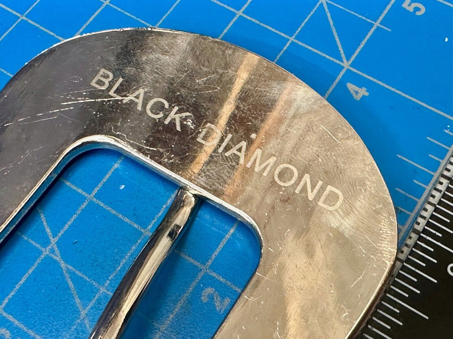 Vintage Black Diamond silver tone ranger style Belt Buckle - Missing rhinestone