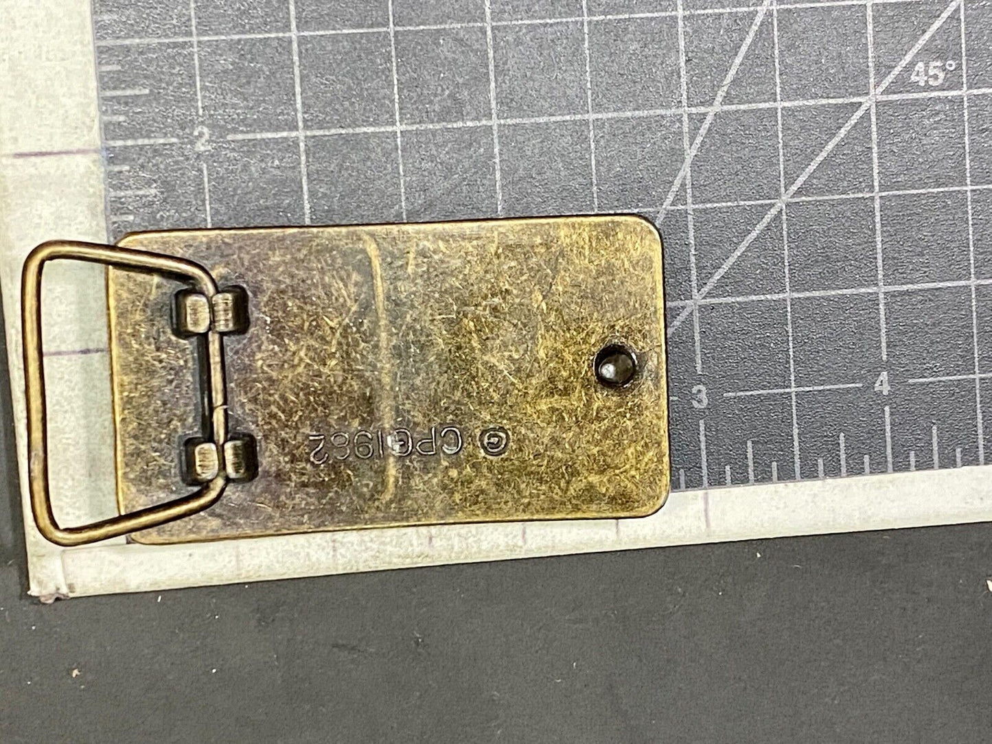 1982 Kenner Fast 111'S Company Advertisement Belt Buckle License Plates