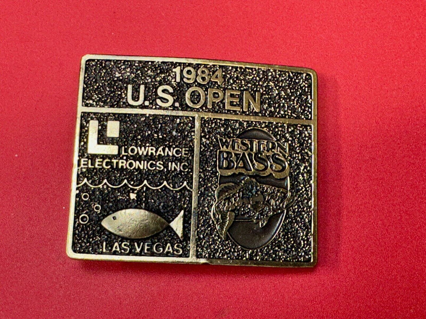 1984 US Open -Western Bass Lawrence Electronics The Great American Belt Buckle