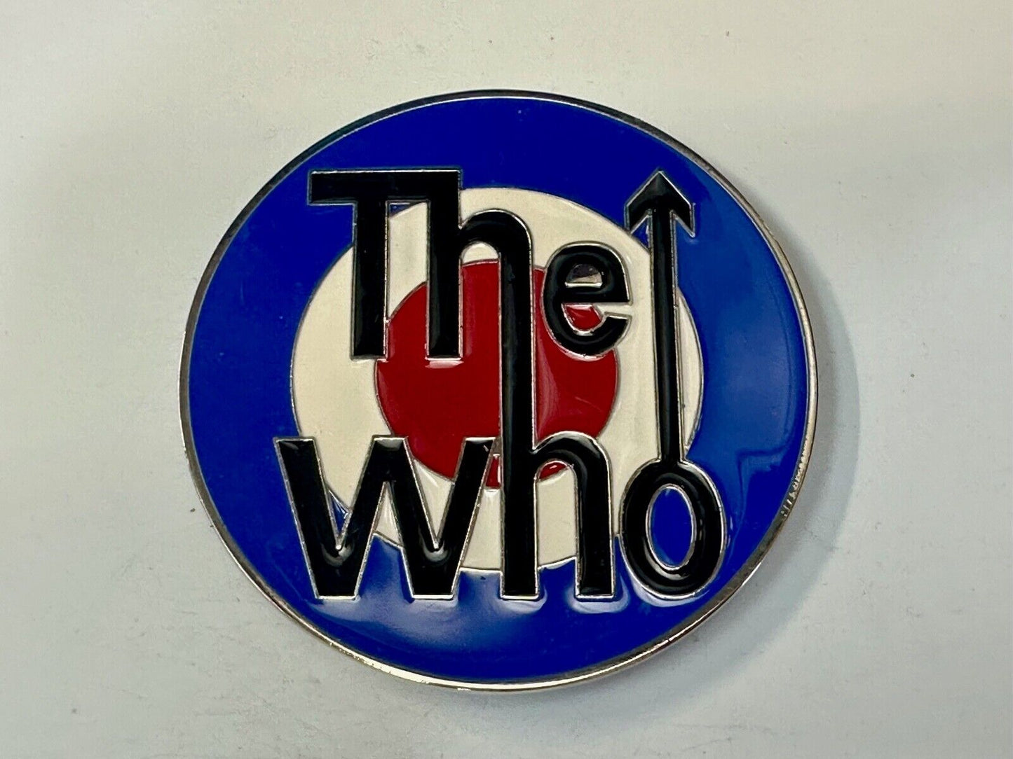 The Who Iconic Band Belt Buckle 2005 Bravado Merchandising Logo Oval Painted