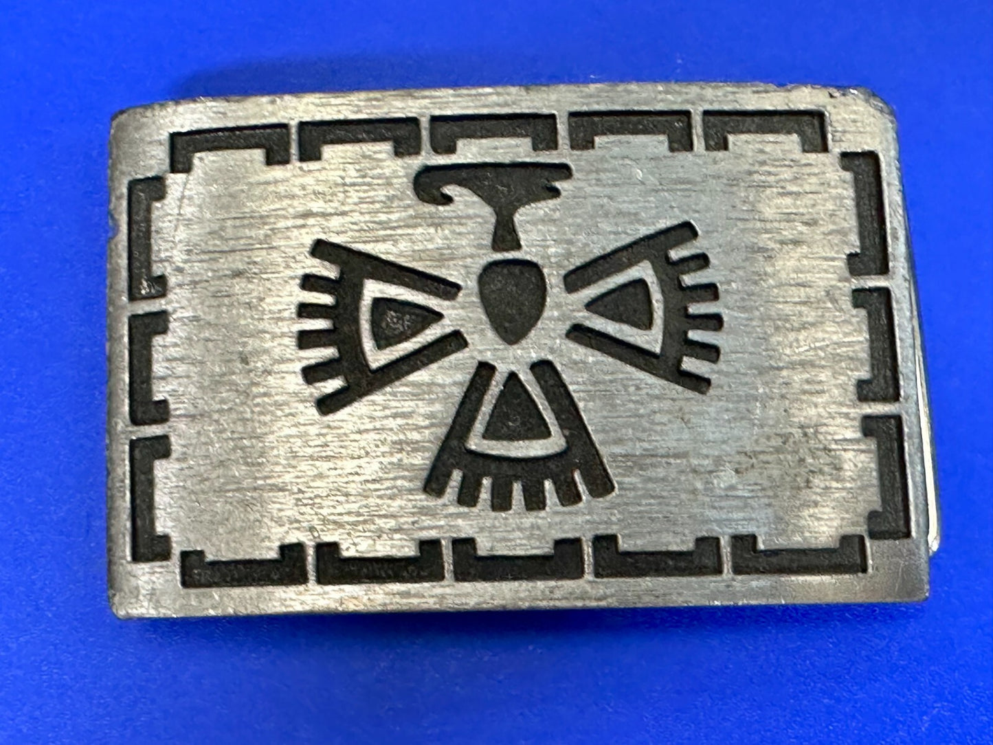 Thunderbird Native American Indian Art Symbol Rectangular Western Belt Buckleun