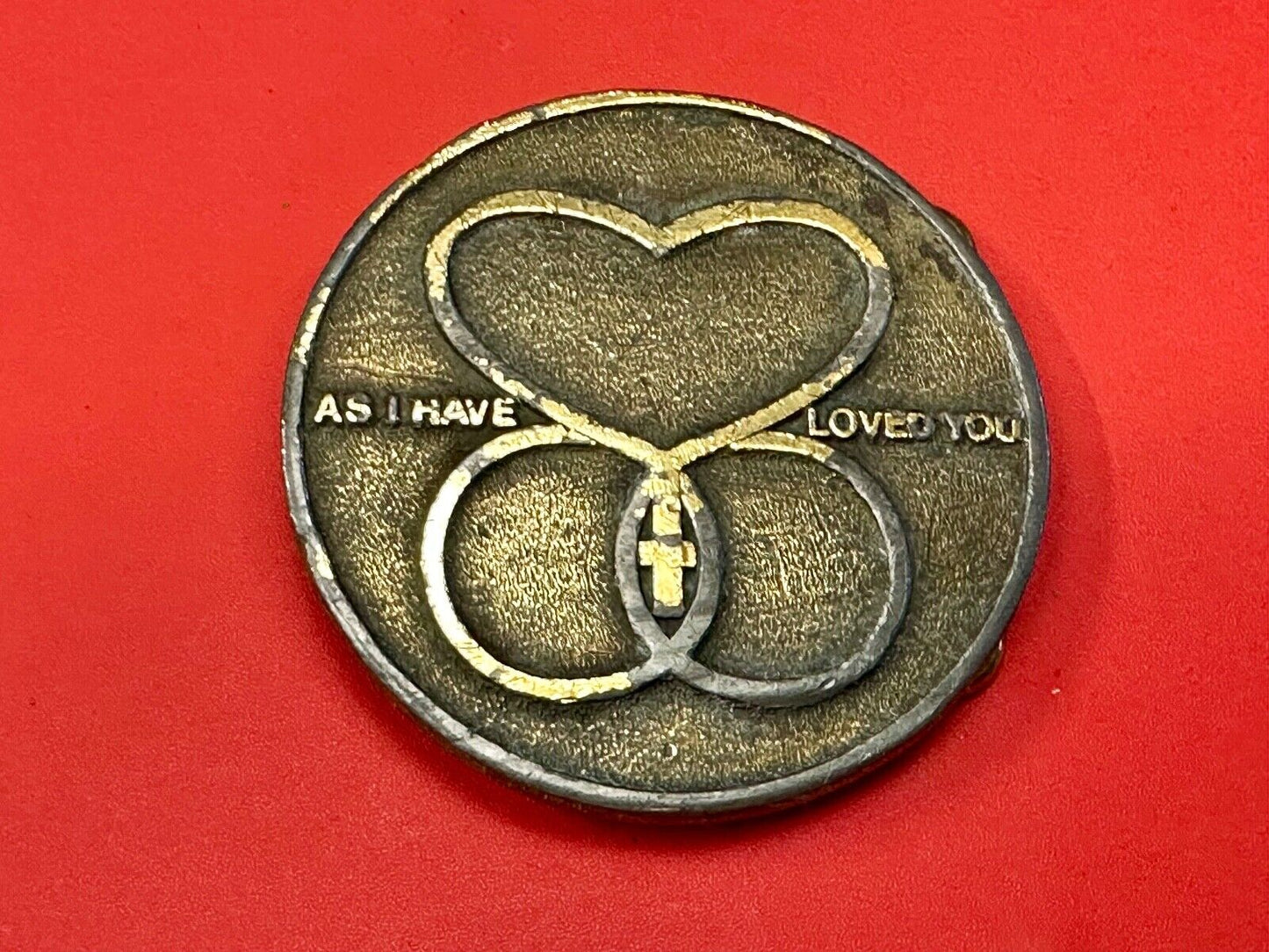 As I Have Love You Marriage Encounter Wife Husband Religious Symbol Belt Buckle