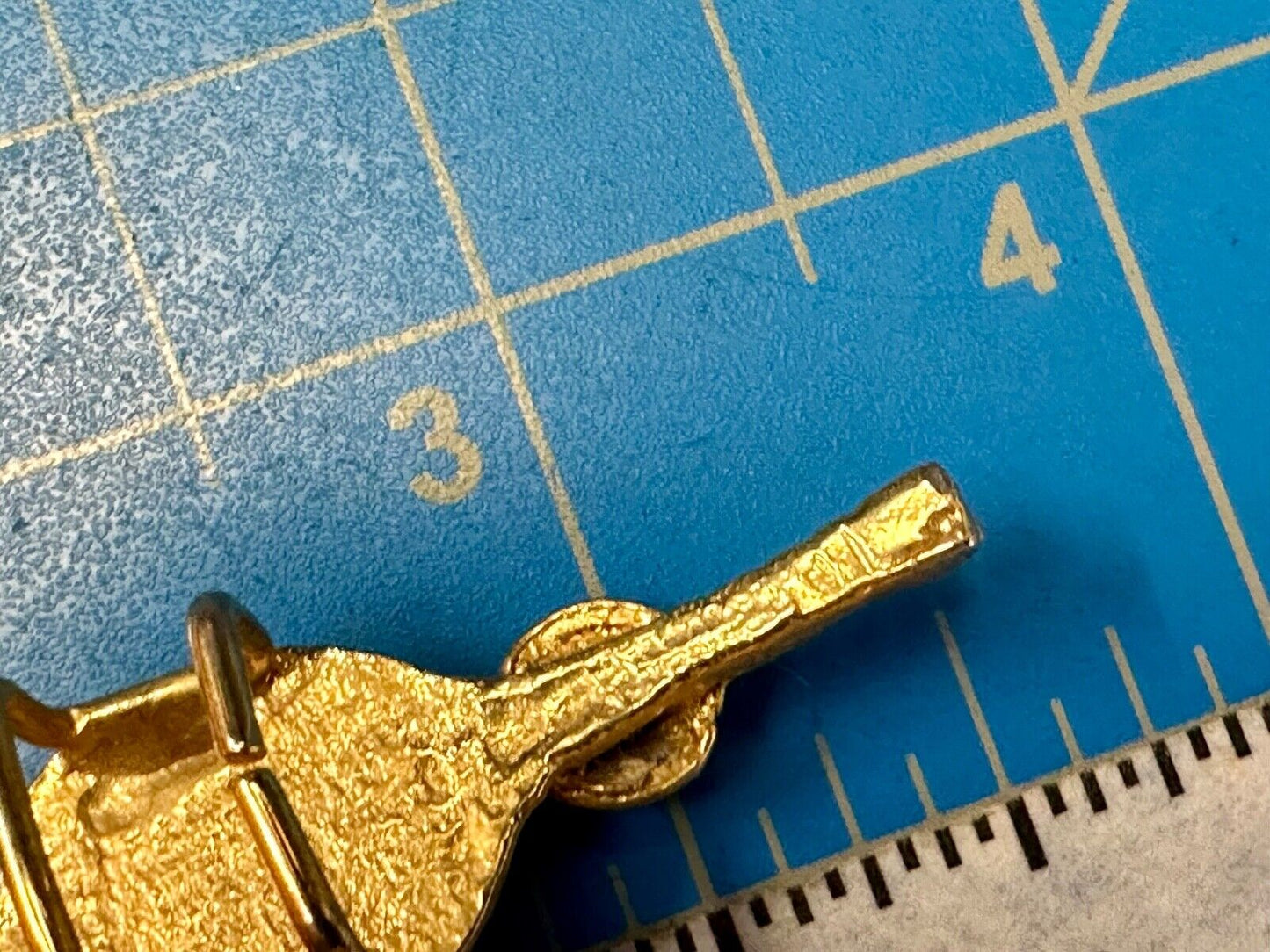 Tennis Raquette Vintage Two-piece interlocking gold tone belt buckle