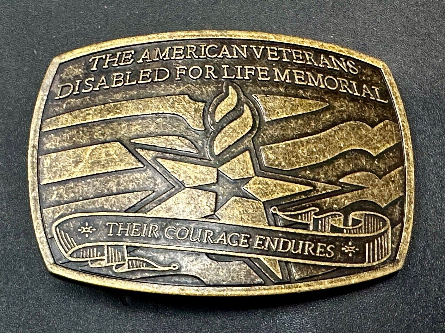 The American Veterans Disabled for life Memorial Commemorative Belt Buckle