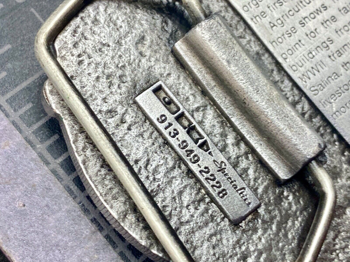 Vintage 1996 Tri-Rivers Fair belt buckle - Salina KS Kansas by DK Specialties