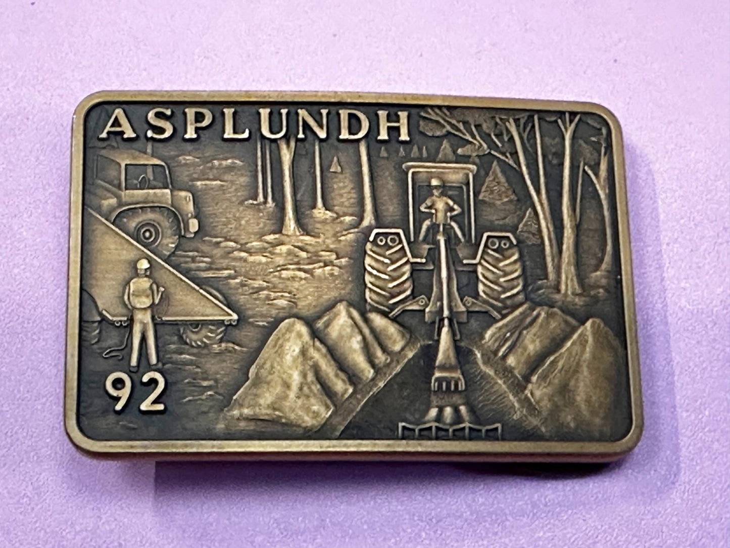 Asplundh Safety Excellence Award 1992 Limited Edition Gold Color Belt Buckle