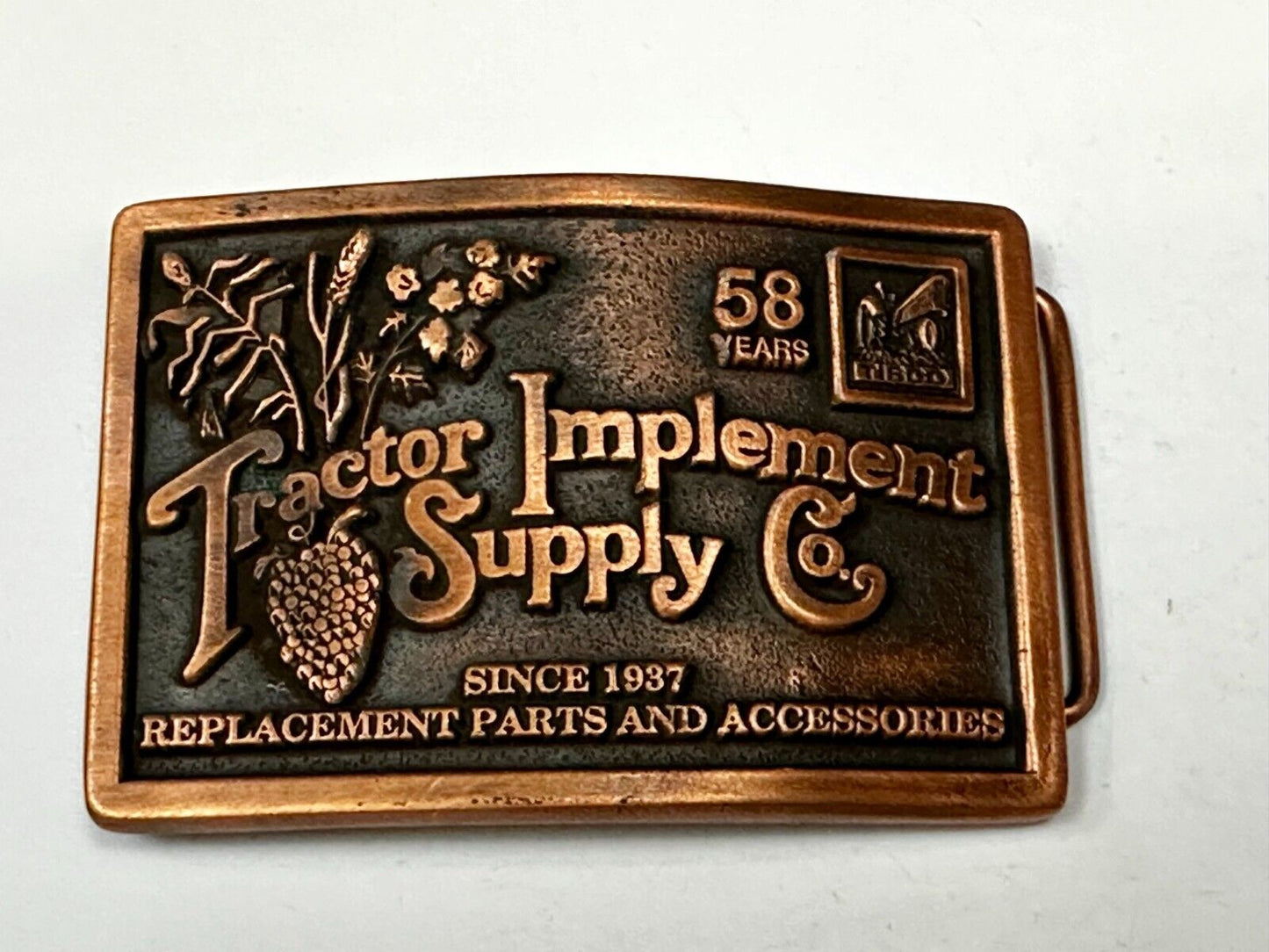 58 Years TISCO Tractor Implement Supply company NOS Belt Buckle by Speccast
