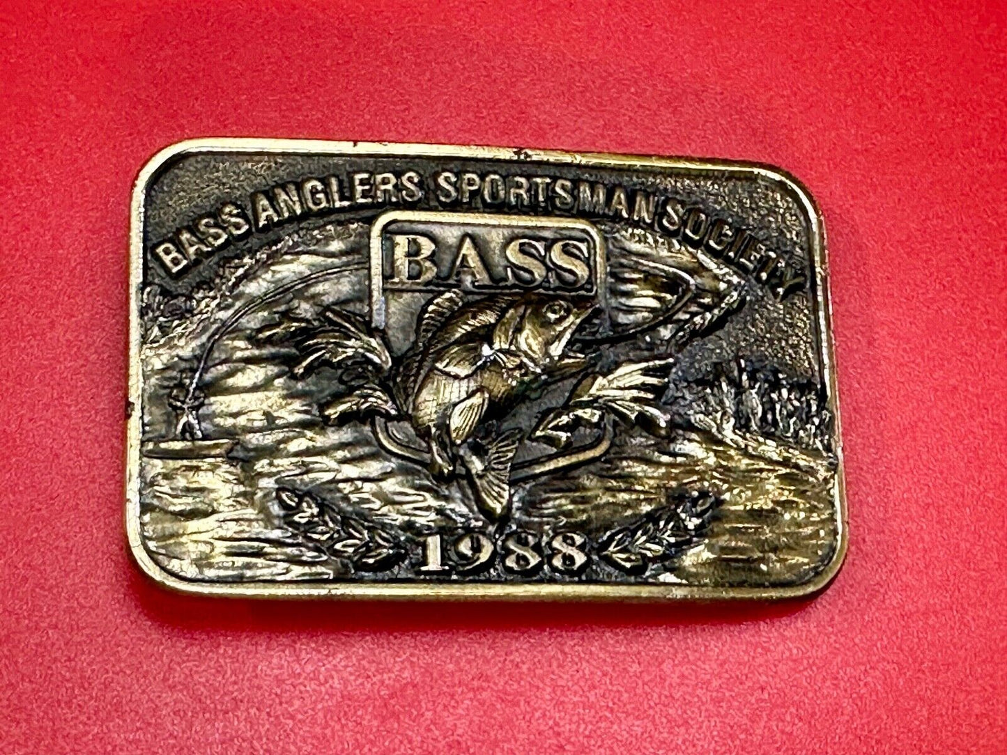 BASS Anglers Sportsman Society Fishing Club Great American belt buckle Co