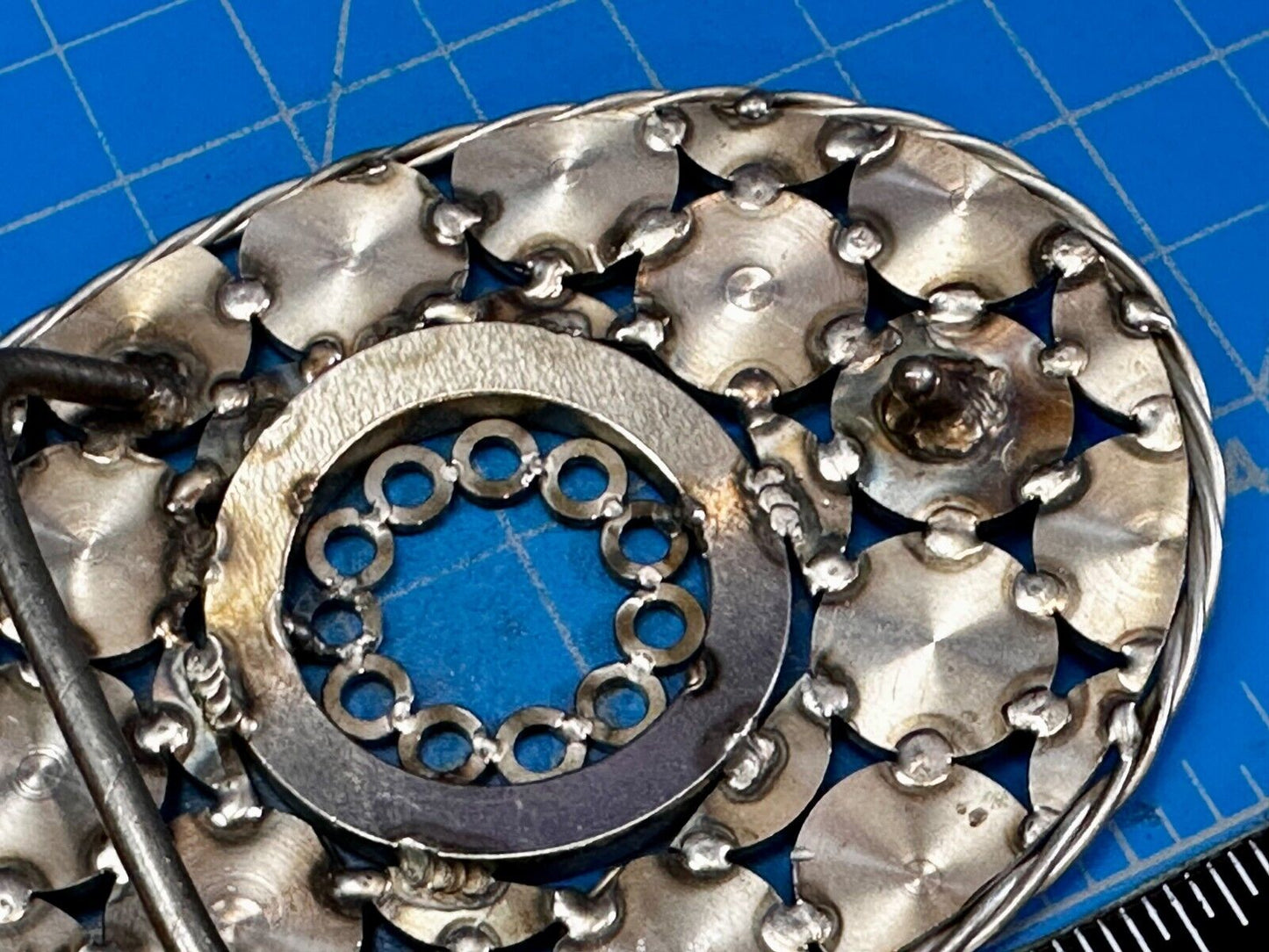 Unique Welder Machine Shop Folk Industrial Art Quality Artisan Oval Belt Buckle
