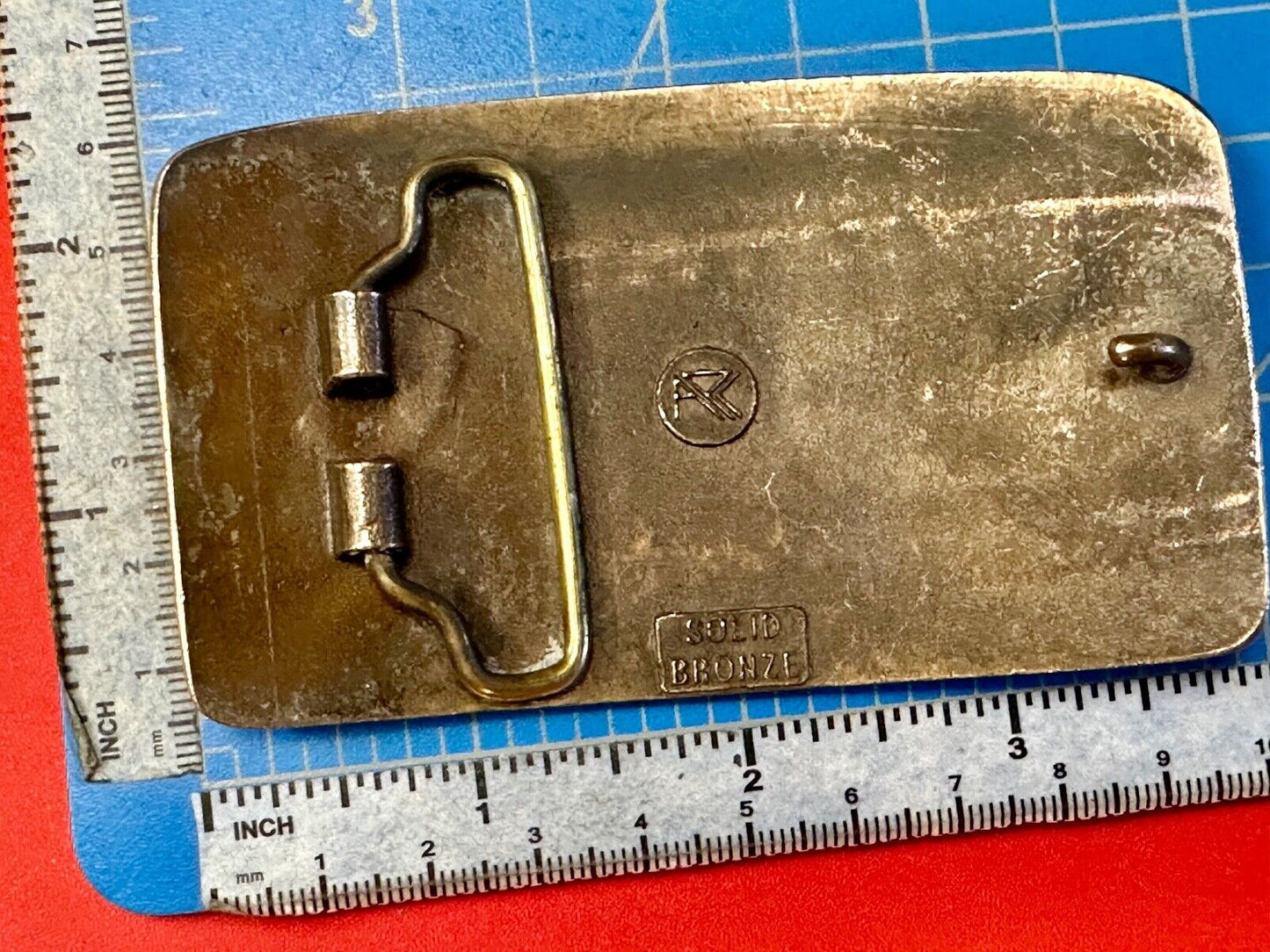 The Waggoners Vintage Trucking company advertising solid bronze belt buckle