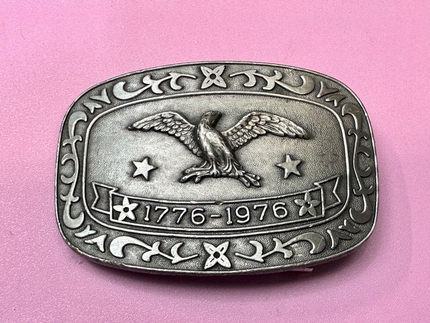 Bicentennial Eagle Patriotic USA America 70's Vintage belt buckle by Celebrity
