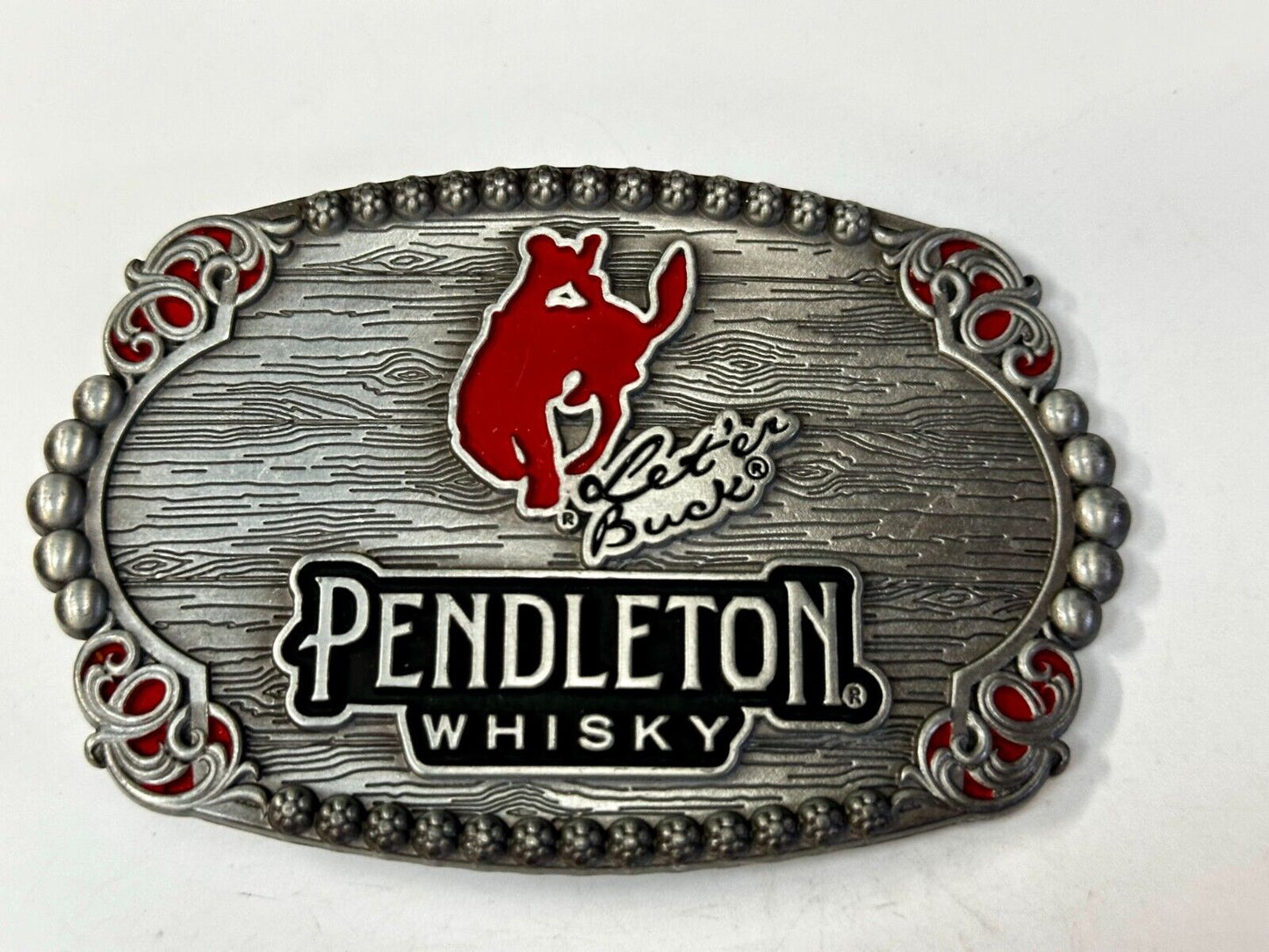 2023 Pendleton Whiskey Let'er Buck Rodeo Cowboy Montana Silversmiths Belt Buckle