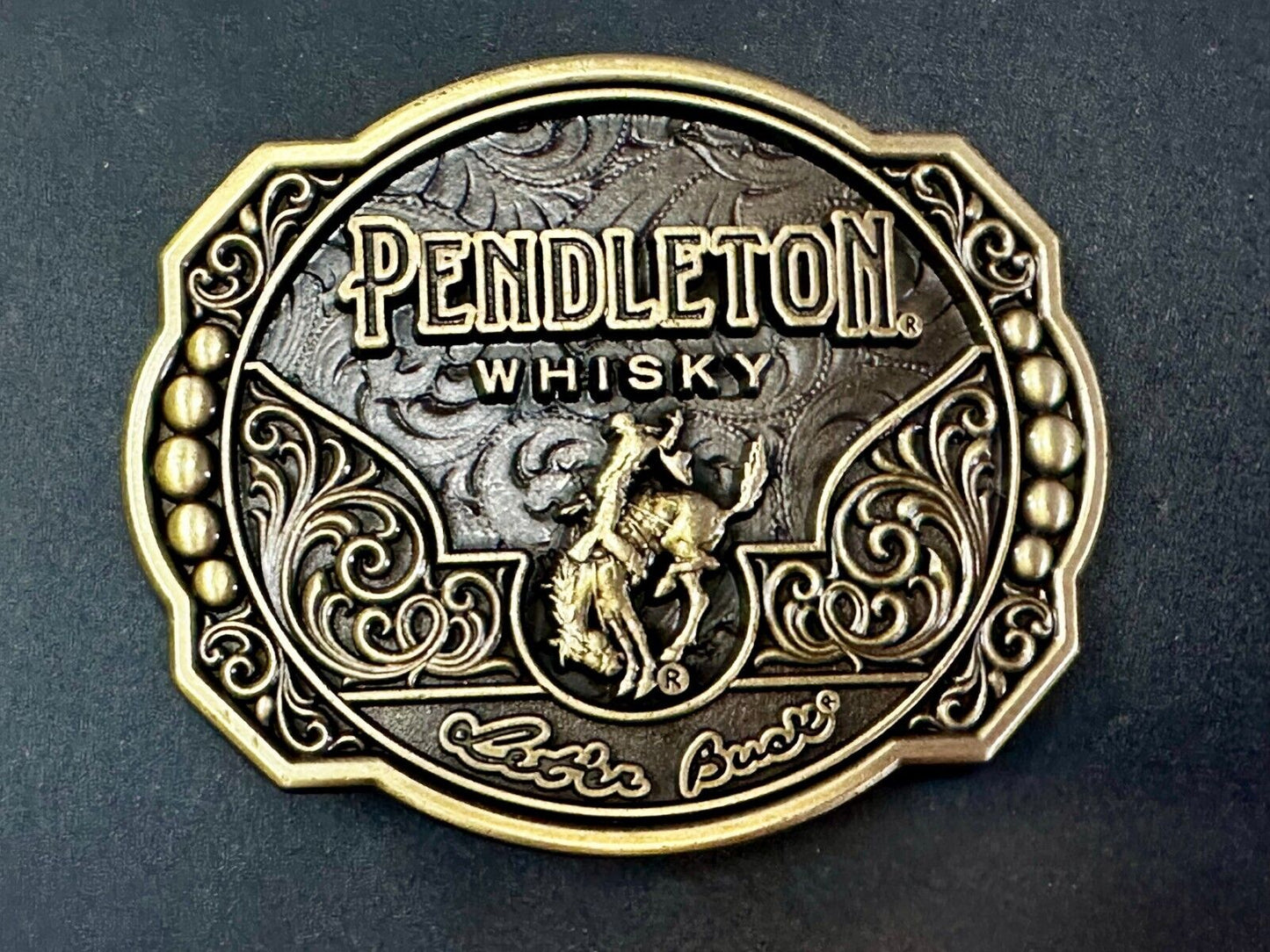 2024 Pendleton Whiskey Let'er Buck Rodeo Cowboy Montana Silversmiths Belt Buckle