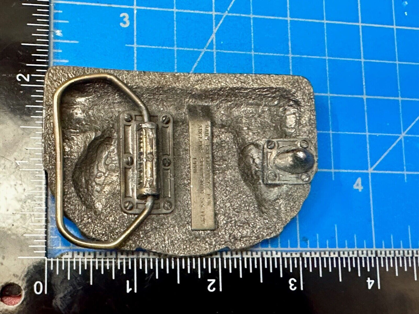 1990 BASS Bass Anglers Sportsman Society Fishing Dual Jumping Fish belt buckle