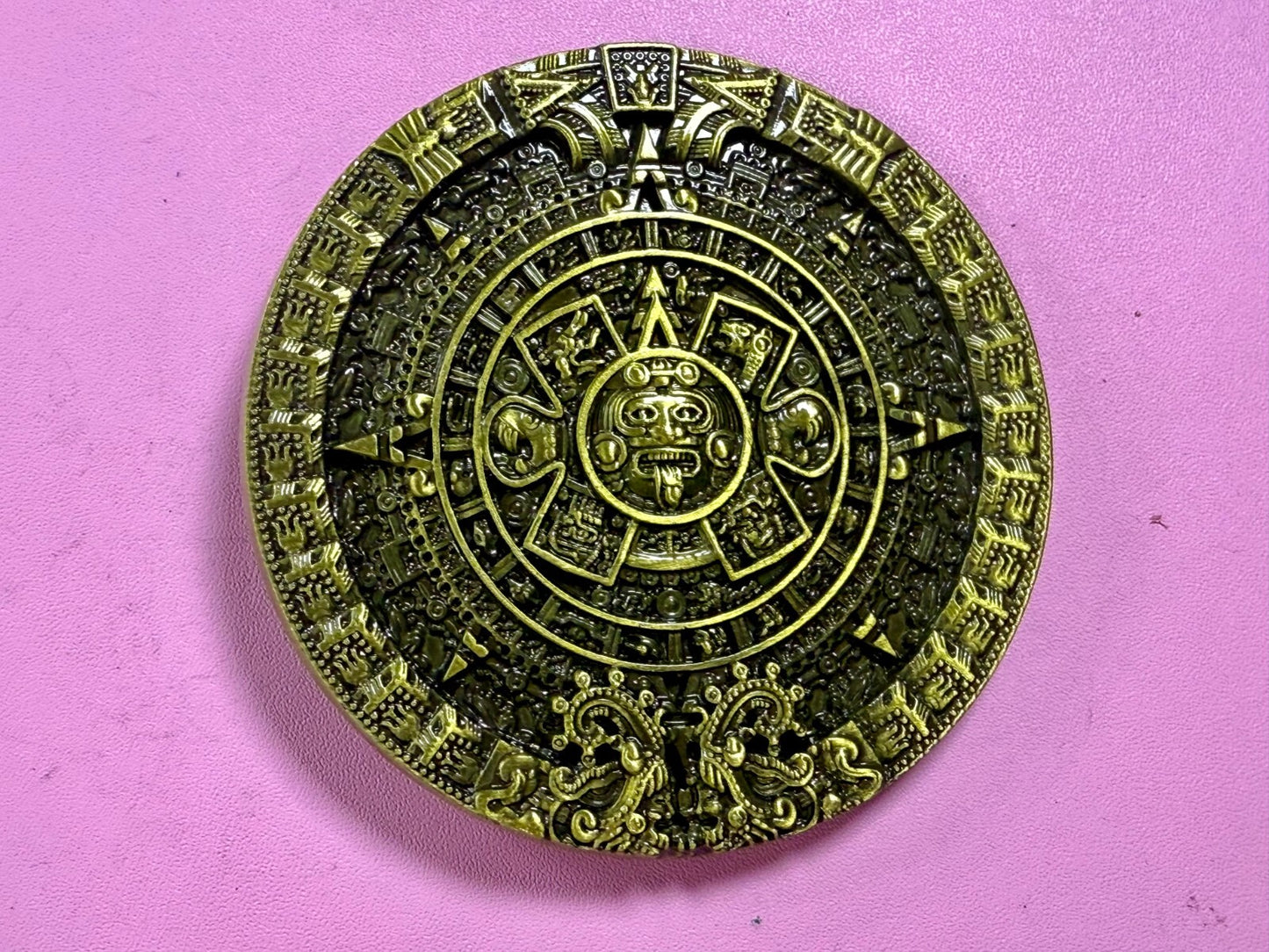 Aztec Mayan Mexican Calendar Native Indian Calendario DEL SOL Belt Buckle
