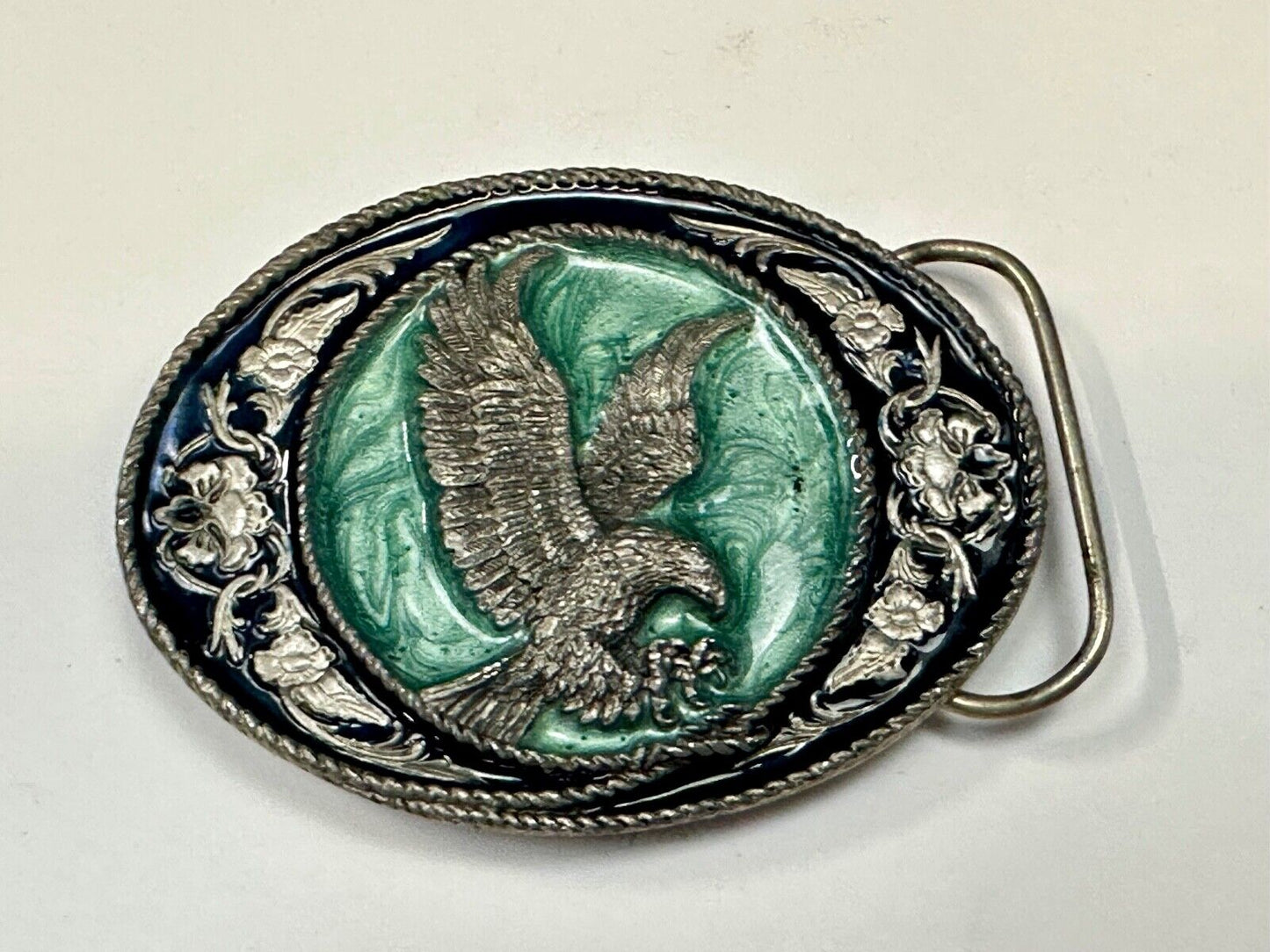 THE EAGLE - Attacking Hunting Diving Siskiyou Vintage Belt Buckle 1991 G-5
